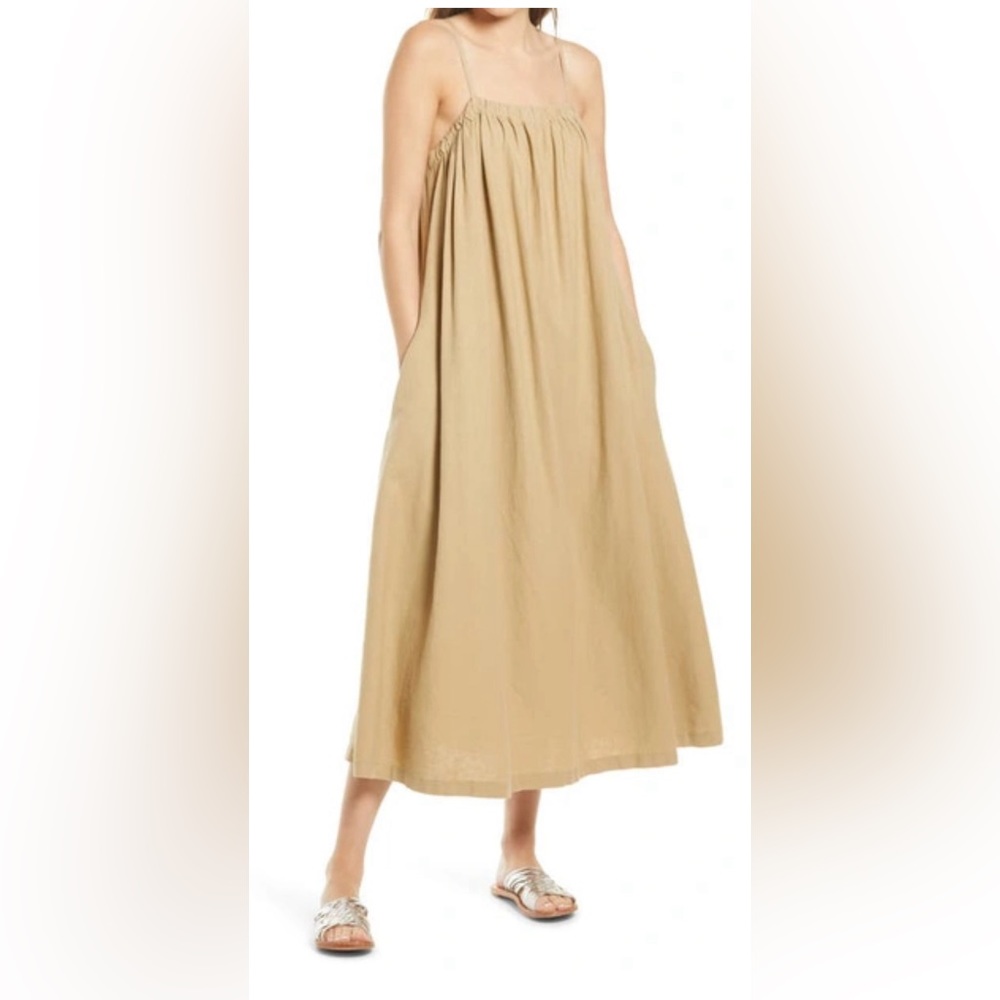 Treasure & Bond Linen Blend Flowy Shift Dress Size Small EUC